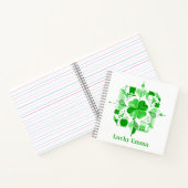 Lucky Name Personalized Clover Design Notitieboek (Binnen)