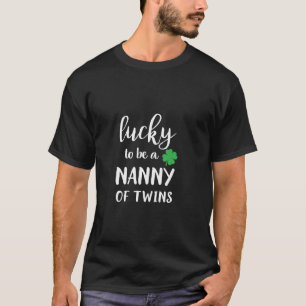 Lucky Nanny of Twins Schattige Oma Shamrock St Pat T-shirt