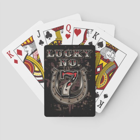 Lucky nr. 7 pokerkaarten (Achterkant)