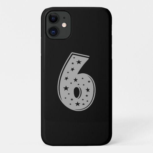 Lucky Number 6 Happy Birthday Case-Mate iPhone Case (Achterkant)