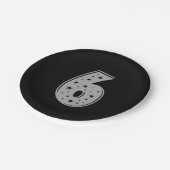 Lucky Number 6 Happy Birthday Papieren Bordje (Gekanteld)