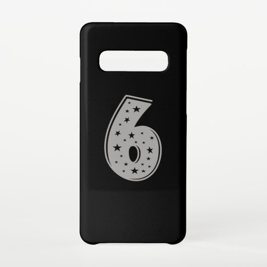 Lucky Number 6 Happy Birthday Samsung Galaxy Hoesje (Achterkant)