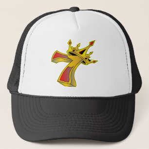 Lucky Number 7 met Crown Tattoo Trucker Pet