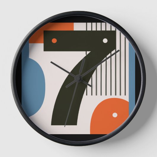 Lucky Number 7 wandklok (Voorkant)