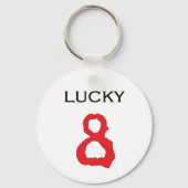 Lucky Number 8 Sleutelhanger (Voorkant)
