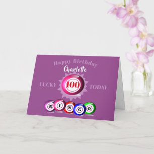 Lucky Number Bingo Thema Verjaardag Kaart