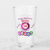 Lucky Number Bingo Thormat Birthday Glass Glas (Voorkant)