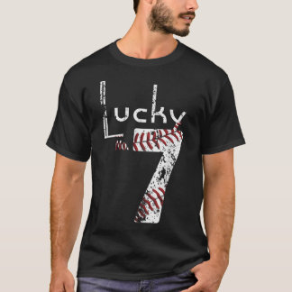 Lucky Number Seven Distsed Favorite Number Seve T-shirt
