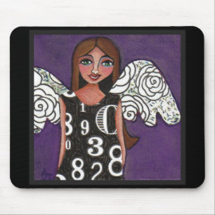 LUCKY NUMBERS ANGEL - een gezegende mousepad Muismat