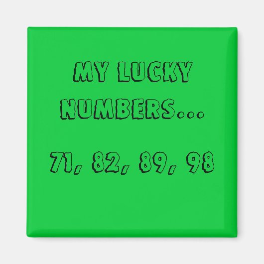 Lucky Numbers Magnet (Voorkant)