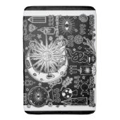 Lucky Numerology Manifesteren Magic Zwart & Wit Badmat (Voorkant Verticaal)