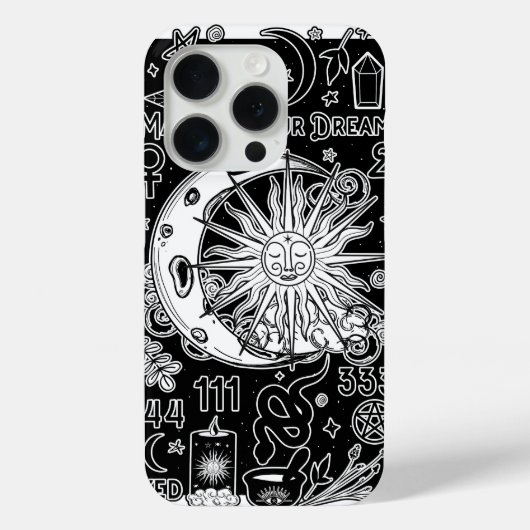 Lucky Numerology Manifesteren Magic Zwart & Wit Case-Mate iPhone Case (Achterkant)