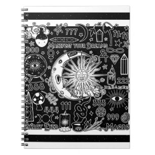 Lucky Numerology Manifesteren Magic Zwart & Wit Notitieboek