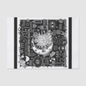 Lucky Numerology Manifesteren Magic Zwart & Wit Tissuepapier (Voorkant)