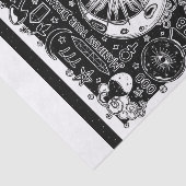 Lucky Numerology Manifesteren Magic Zwart & Wit Tissuepapier (Detail)