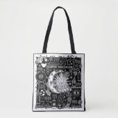 Lucky Numerology Manifesteren Magic Zwart & Wit Tote Bag (Voorkant)