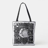 Lucky Numerology Manifesteren Magic Zwart & Wit Tote Bag (Achterkant)