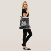 Lucky Numerology Manifesteren Magic Zwart & Wit Tote Bag (Op model)