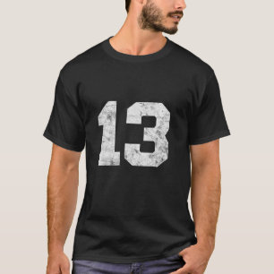 Lucky Nummer 13 Verjaardagssporter Thee T-shirt