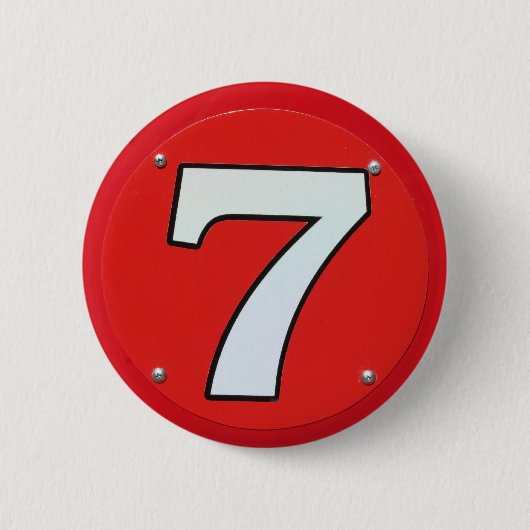 Lucky Nummer zeven Ronde Button 5,7 Cm (Voorkant)