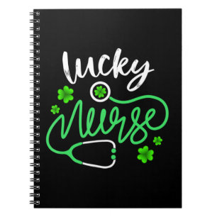 Lucky Nurse RN - Funny Saint Patricks Day Shamrock Notitieboek