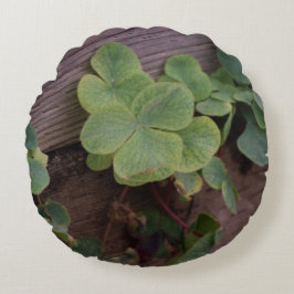 Lucky of vastberaden? Saint Patricks Day Shamrocks Rond Kussen