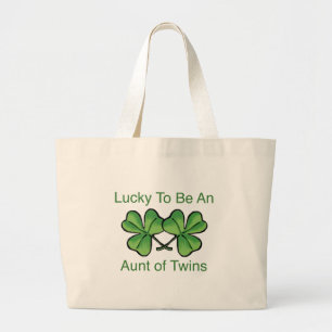 Lucky om dubbel te zijn grote tote bag