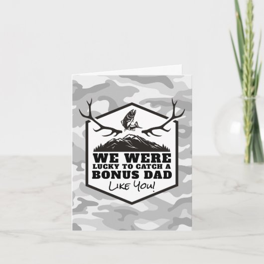 Lucky om een bonusvader zoals jij te vangen bedankkaart (Voorkant)