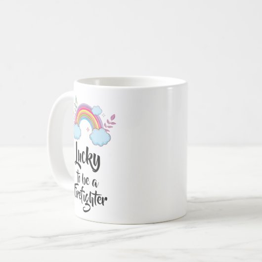 Lucky om een brandweerman-Mok te zijn Koffiemok (Voorkant links)