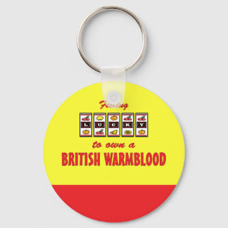 Lucky om een Brits Warmblood Fun Horse Design te b Sleutelhanger
