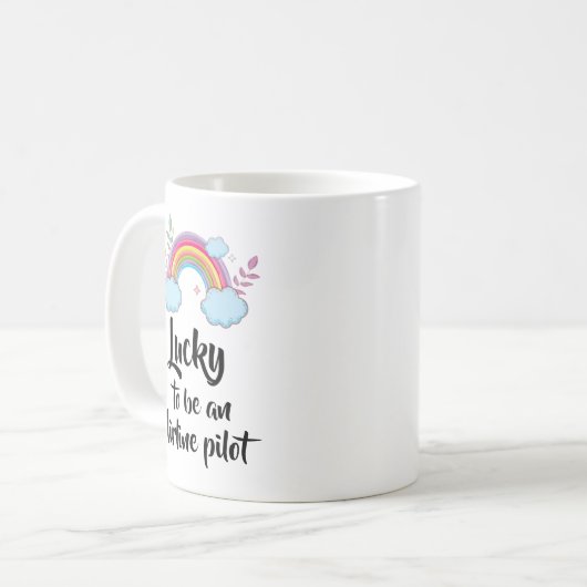 Lucky om een Mok te zijn voor vliegtuigexploitante (Voorkant links)