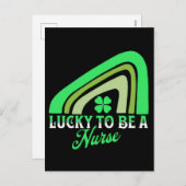 Lucky om een verpleegster te zijn | St Patrick's D Feestdagenkaart (Voorkant / Achterkant)
