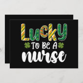 Lucky om een verpleegster te zijn van St Patrick's Kaart (Voorkant / Achterkant)