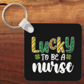 Lucky om een verpleegster te zijn van St Patrick's Sleutelhanger (Voorkant)