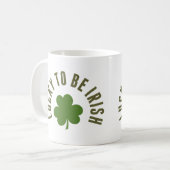 Lucky om Iers te zijn Koffiemok (Voorkant links)