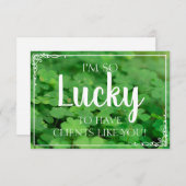 Lucky om klanten zoals jij Kaart te hebben (Voorkant / Achterkant)