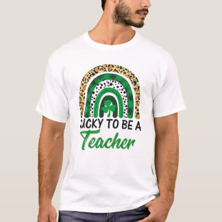 Lucky om leraar regenboogleraar te zijn t-shirt