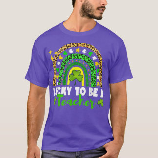 Lucky om leraar regenboogleraar te zijn t-shirt