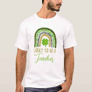 Lucky om leraar regenboogleraar te zijn t-shirt