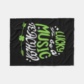 Lucky om muziekleraar te zijn fleece deken (Voorkant (Horizontaal))