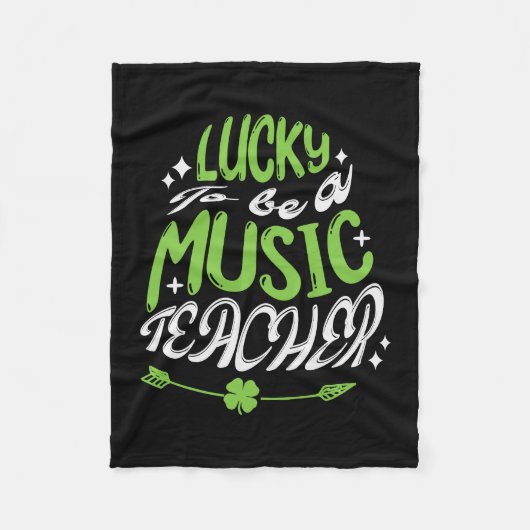 Lucky om muziekleraar te zijn fleece deken (Voorkant)