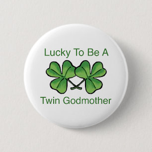 Lucky om twein Godmoeder te zijn Ronde Button 5,7 Cm