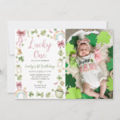 Lucky One 1e verjaardag St Patrick's uitnodiging (Voorkant)
