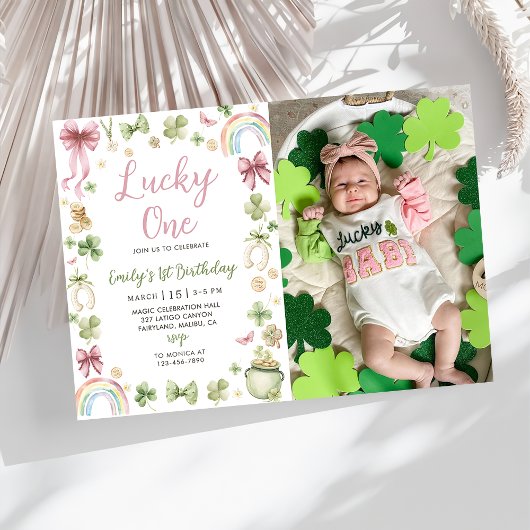 Lucky One 1e verjaardag St Patrick's uitnodiging