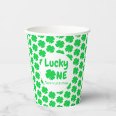 Lucky One 1st Birthday Paper Cups Papieren Bekers (Voorkant)