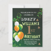 Lucky One 1st Birthday, St. Patrick's Day Leprecha Feestdagenkaart (Voorkant)