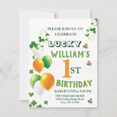 Lucky One 1st Birthday, St. Patrick's Day Leprecha Feestdagenkaart (Voorkant)