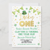 Lucky One Baby Eerste Verjaardag St Patrick's Day Kaart (Voorkant)