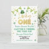 Lucky One Baby Eerste Verjaardag St Patrick's Day Kaart (Staand voorkant)