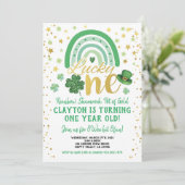 Lucky One Baby Eerste Verjaardag St Patrick's Day Kaart (Staand voorkant)